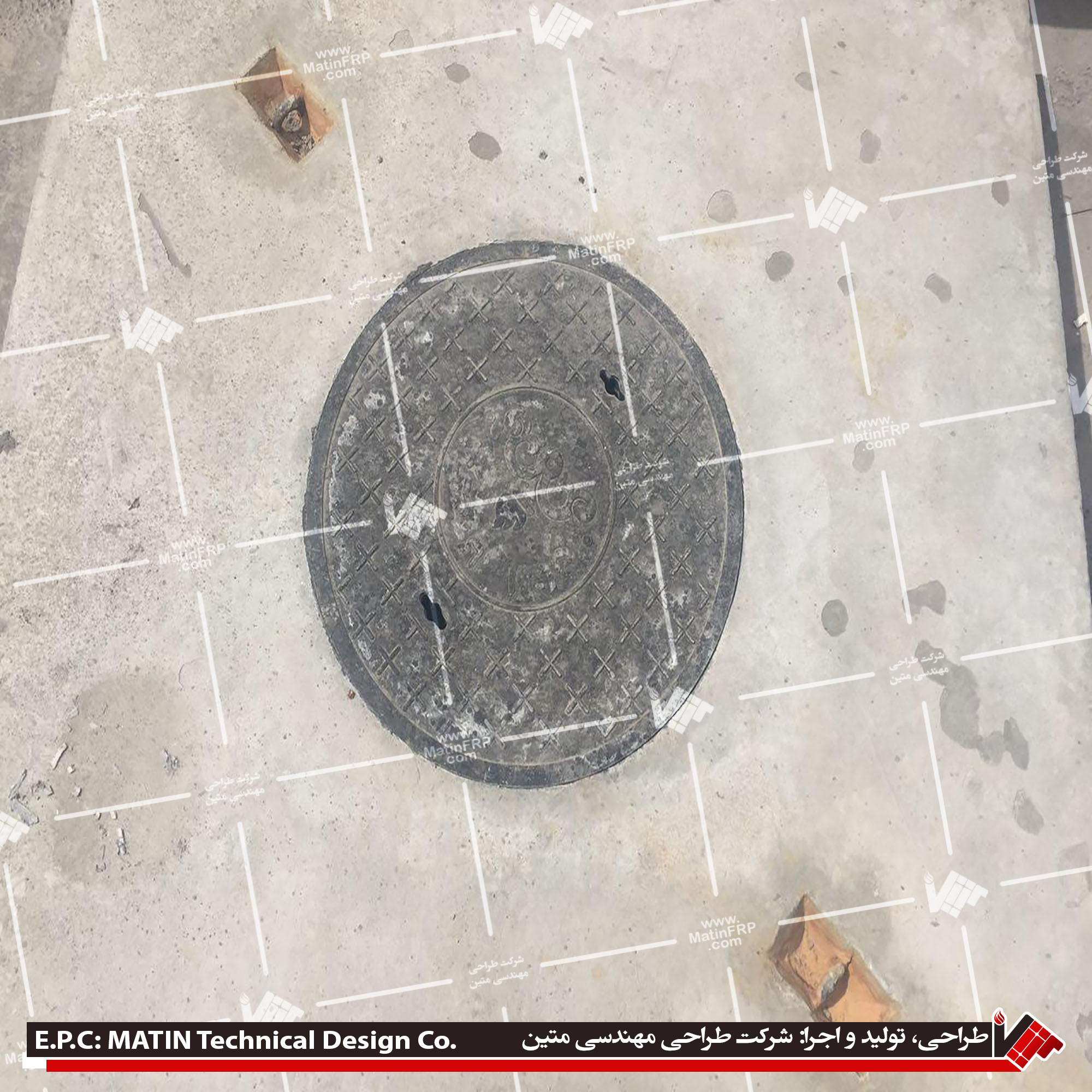  Manhole Cover 600, with 150*150 Concrete slab